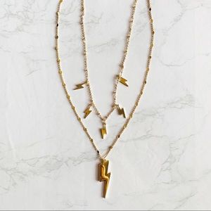 Lightning Bolt Layered Necklace